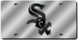 Chicago White Sox License Plate Laser Cut Silver