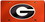 Georgia Bulldogs Red Laser Cut License Plate