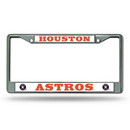 Houston Astros Chrome License Plate Frame