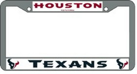 Houston Texans License Plate Frame Chrome