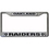 Oakland Raiders License Plate Frame Chrome Silver