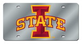 Iowa State Cyclones License Plate Laser Cut Silver