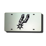 San Antonio Spurs Laser Cut Silver License Plate