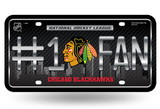 Chicago Blackhawks License Plate  - #1 FAN