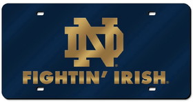 Notre Dame Fighting Irish License Plate Laser Cut Navy
