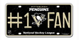 Pittsburgh Penguins License Plate  - #1 FAN