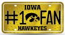 Iowa Hawkeyes License Plate - #1 Fan