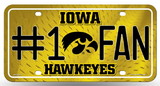 Iowa Hawkeyes License Plate - #1 Fan