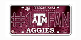 Texas A&M Aggies License Plate - #1 Fan