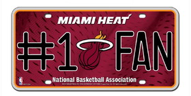 Miami Heat License Plate #1 Fan