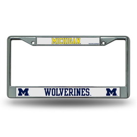 Michigan Wolverines License Plate Frame Chrome