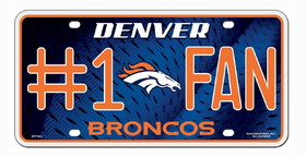 Denver Broncos License Plate #1 Fan