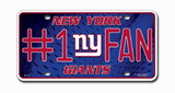 New York Giants License Plate - #1 Fan
