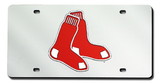 Boston Red Sox Laser Cut Silver License Plate