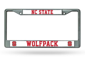 North Carolina State Wolfpack License Plate Frame Chrome