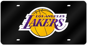 Los Angeles Lakers License Plate Laser Cut Black