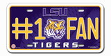 LSU Tigers License Plate - #1 Fan