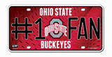 Ohio State Buckeyes License Plate - #1 Fan