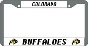Colorado Buffaloes License Plate Frame Chrome