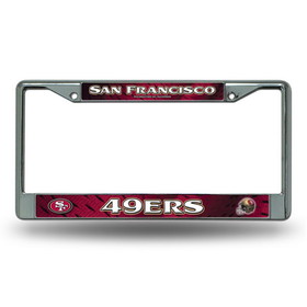 San Francisco 49ers License Plate Frame Chrome