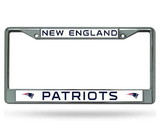 New England Patriots License Plate Frame Chrome