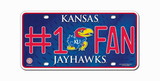 Kansas Jayhawks License Plate - #1 Fan