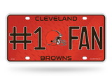 Cleveland Browns License Plate - #1 Fan
