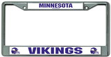 Minnesota Vikings License Plate Frame Chrome