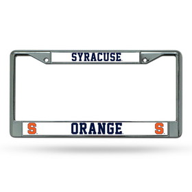 Syracuse Orange License Plate Frame Chrome