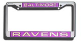 Baltimore Ravens Laser Cut Chrome License Plate Frame