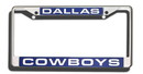 Dallas Cowboys Laser Cut Chrome License Plate Frame