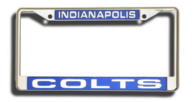 Indianapolis Colts License Plate Frame Laser Cut Chrome