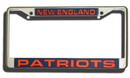 New England Patriots Laser Cut Chrome License Plate Frame