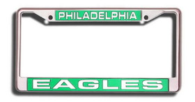 Philadelphia Eagles License Plate Frame Laser Cut Chrome