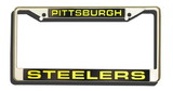 Pittsburgh Steelers Laser Cut Chrome License Plate Frame