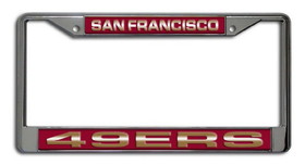 San Francisco 49ers License Plate Frame Laser Cut Chrome