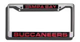 Tampa Bay Buccaneers License Plate Frame Laser Cut Chrome