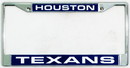 Houston Texans Laser Cut Chrome License Plate Frame