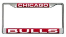 Chicago Bulls Laser Cut Chrome License Plate Frame