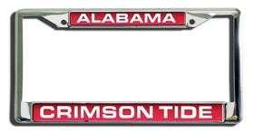 Alabama Crimson Tide License Plate Frame Laser Cut Chrome