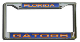 Florida Gators License Plate Frame Laser Cut Chrome