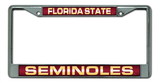 Florida State Seminoles License Plate Frame Laser Cut Chrome