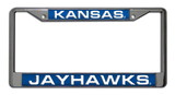 Kansas Jayhawks Laser Cut Chrome License Plate Frame