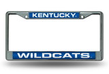 Kentucky Wildcats License Plate Frame Laser Cut Chrome