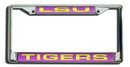 LSU Tigers Laser Cut Chrome License Plate Frame