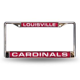 Louisville Cardinals License Plate Frame Laser Cut Chrome