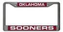 Oklahoma Sooners Laser Cut Chrome License Plate Frame