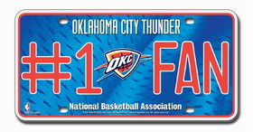 Oklahoma City Thunder License Plate #1 Fan