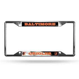 Baltimore Orioles License Plate Frame Chrome EZ View