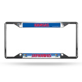 Kansas Jayhawks License Plate Frame Chrome EZ View